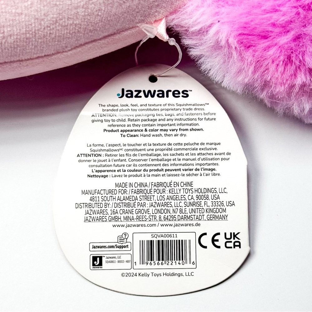 Squishmallows Kaelea the Koala Pink Valentine Plush Fuzzy Ears 8 inch New 2024 - Picture 8 of 10